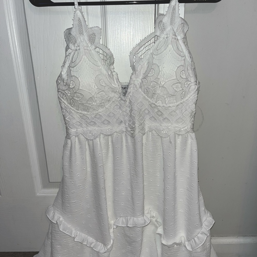 Pretty white dress.